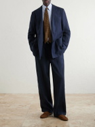 Oliver Spencer - Oxford Straight-Leg Striped Linen Drawstring Trousers - Blue