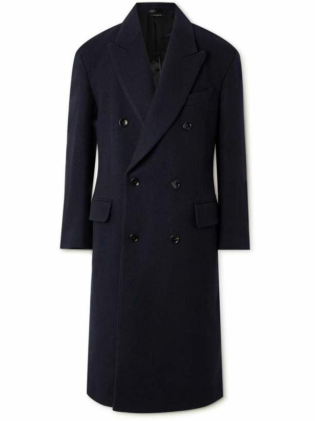 Photo: TOM FORD - Oversized Double-Breasted Wool Coat - Blue