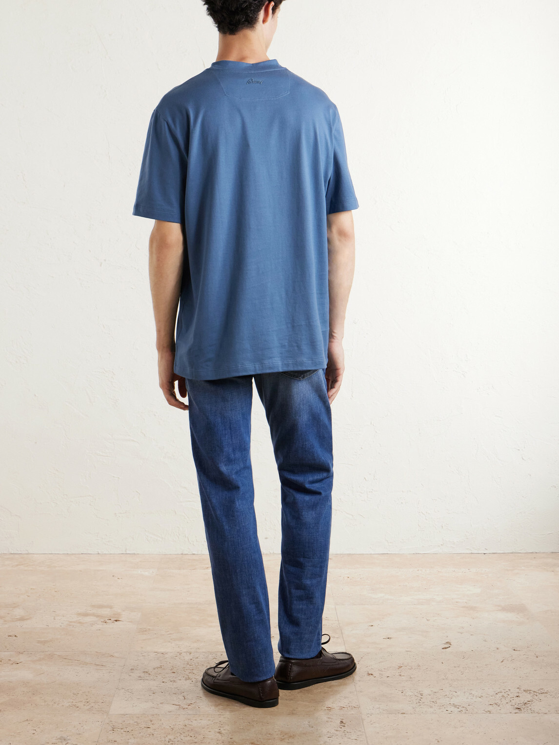Brioni - Cotton-Jersey T-Shirt - Blue