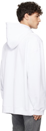 Moschino White Message Hoodie