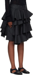 Comme des Garçons Comme des Garçons Black Twill Drape Shorts