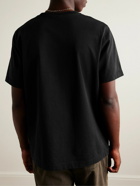 Maison Kitsuné - Logo-Embroidered Cotton-Jersey T-Shirt - Black