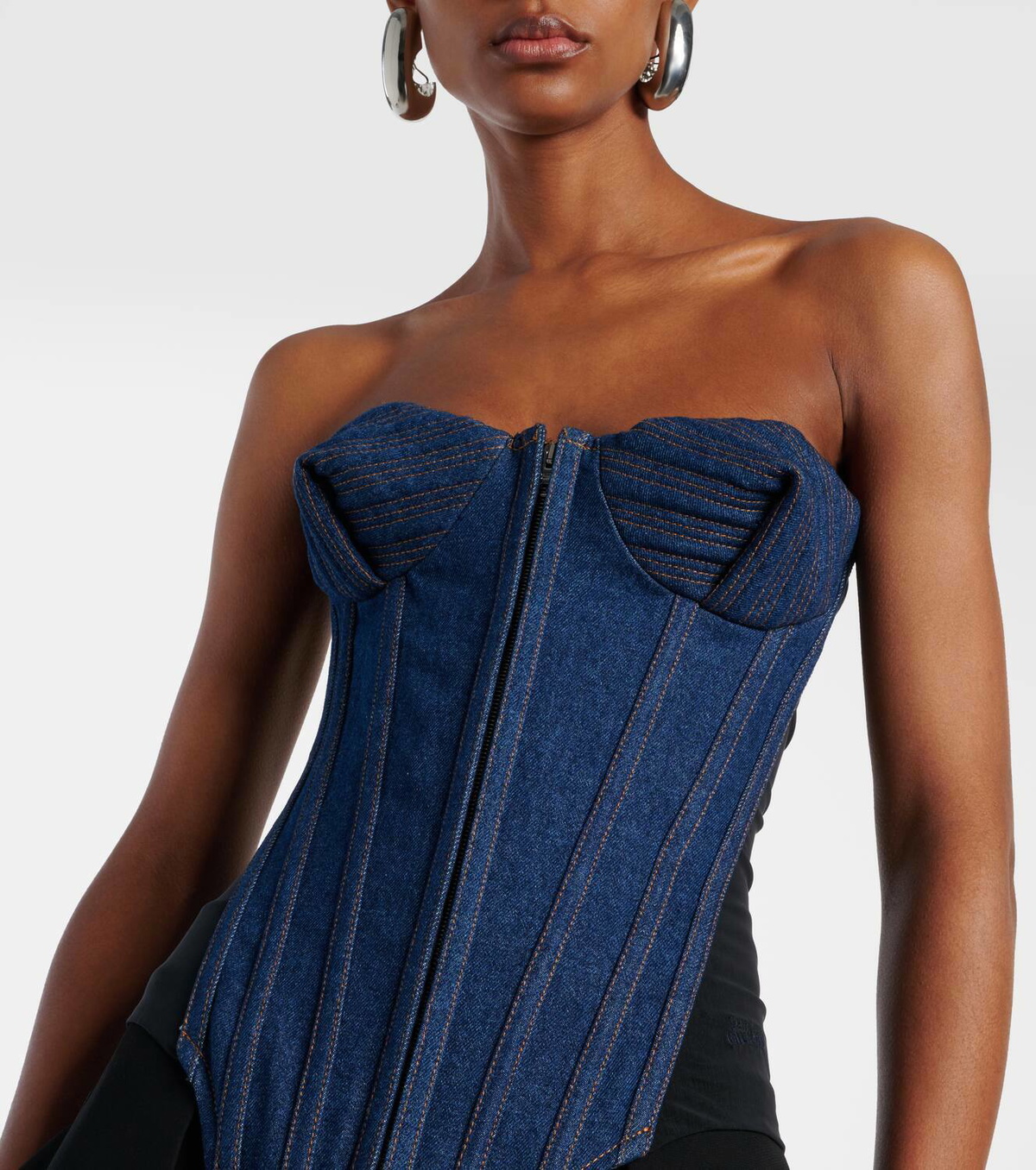 Jean Paul Gaultier Corset Denim Jacket Women