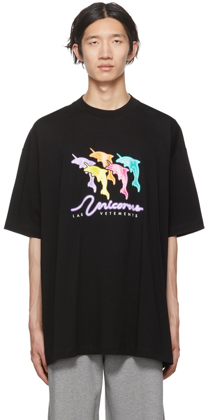 Photo: VETEMENTS Black Dolphin Unicorn T-Shirt