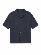 Barena - Solana Camp-Collar Linen and Cotton-Blend Shirt - Blue