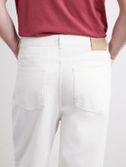 LOEWE - Wide-Leg Anagram-Embroidered Jeans - White