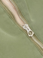 Remi Relief - Reversible Embroidered Satin-Twill and Twill Bomber Jacket - Green