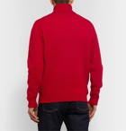 MAN 1924 - Shetland Wool Rollneck Sweater - Red