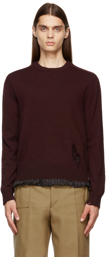 Photo: Maison Margiela Burgundy Anonymity Of The Lining Sweater