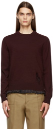 Maison Margiela Burgundy Anonymity Of The Lining Sweater
