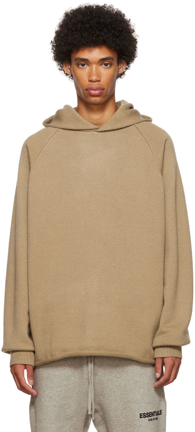 Fear of God ESSENTIALS Tan Polyester Hoodie Fear Of God Essentials