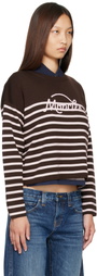 Moncler Brown Striped Wool Sweater