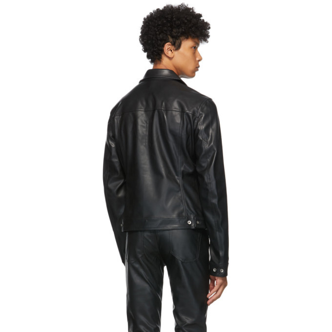 Rick Owens Drkshdw Black Faux Leather Worker Jacket Rick Owens Drkshdw