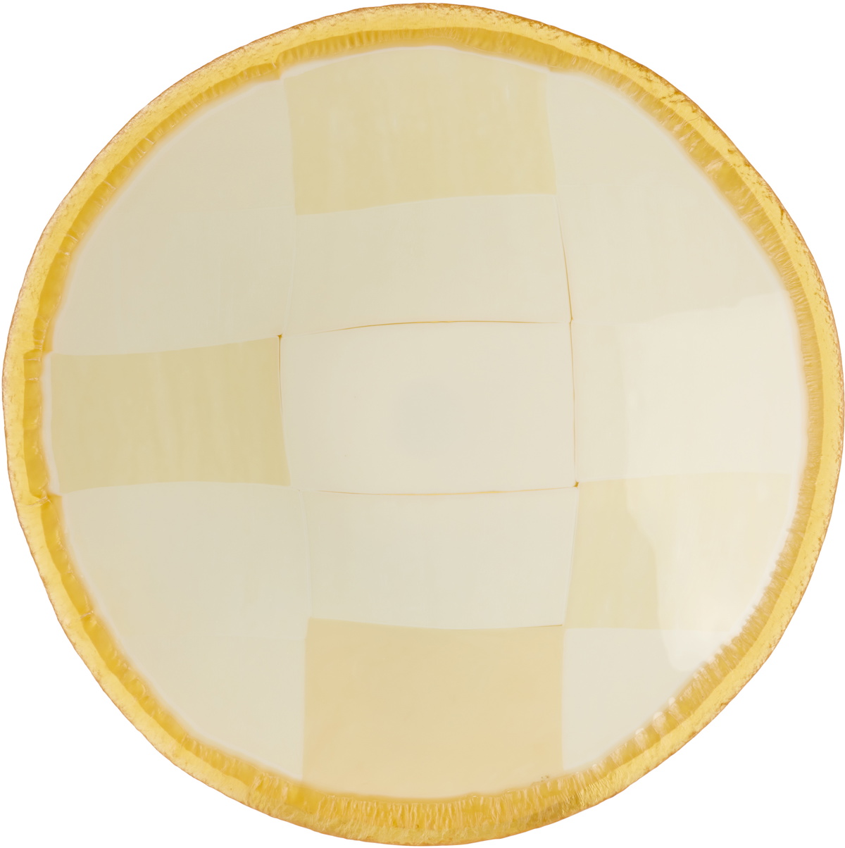 Los Objetos Decorativos Beige Squares Large Fusing Glass Plate
