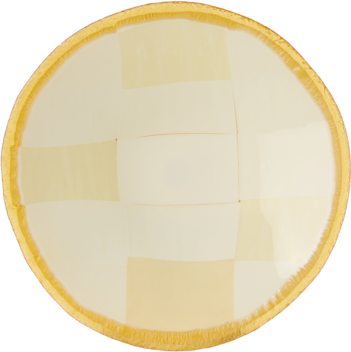 Photo: Los Objetos Decorativos Beige Squares Large Fusing Glass Plate