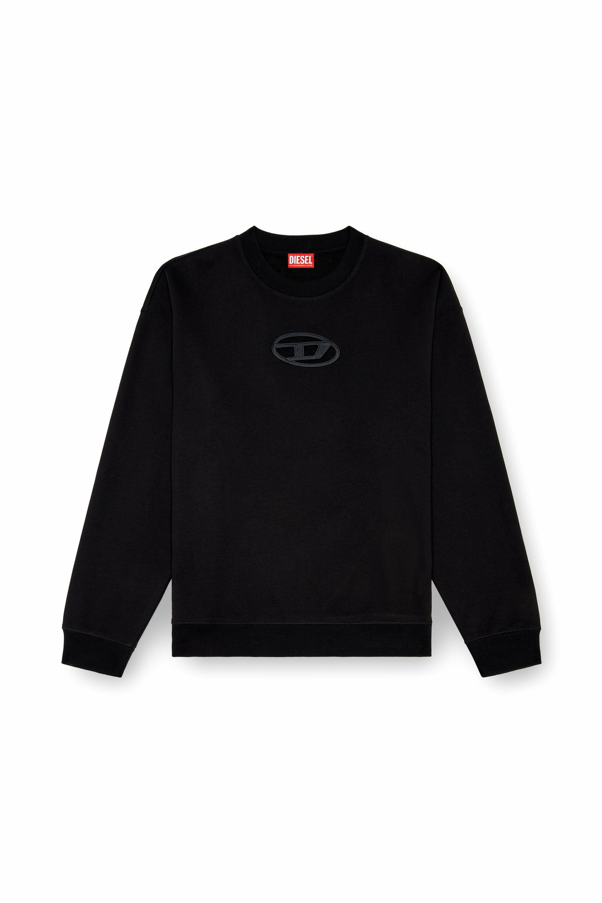 Diesel Sweatshirt with cut-out Oval D logo - Sweaters Mens