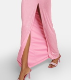 Rotate Birger Christensen Sequin-embellished side-slit maxi dress