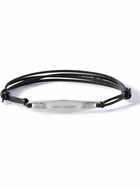 SAINT LAURENT - Leather and Silver-Tone Bracelet - Silver