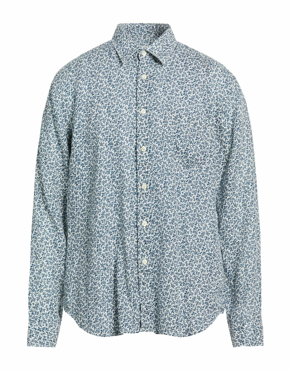 120% Lino Mens Shirt in Blue