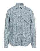120% Lino Mens Shirt in Blue