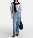 Róhe Striped oversized cotton polo shirt