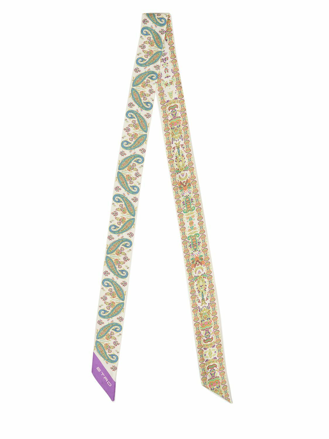 Etro geomatric-pattern silk scarf