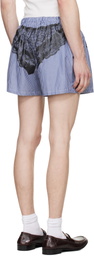 VAQUERA Navy & White Striped Trompe L'Oeil Boxer Shorts