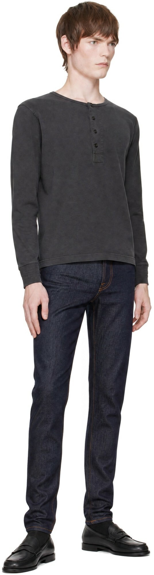 Nudie Jeans Navy Lean Dean Jeans