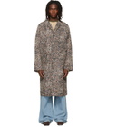 Dries Van Noten Gray Printed Coat