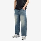 Dime Men's Classic Baggy Denim Jeans in Sandblasted Indigo