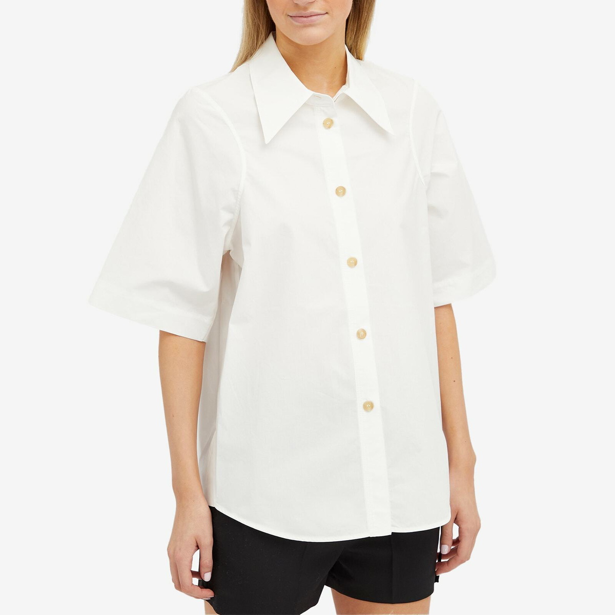 Low Classic Women's Armhole Stitch Shirt in White