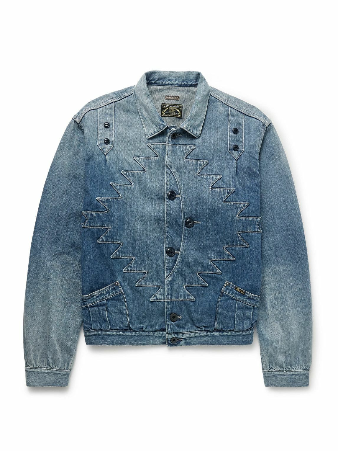 KAPITAL - Thunderbird Embroidered Denim Blouson Jacket