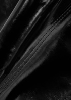 Norma Kamali Grace Faux Patent Leather Mini Skirt Black