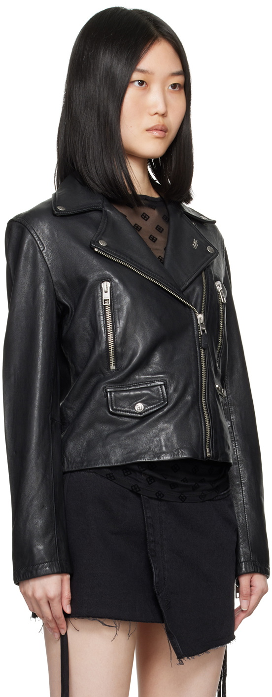 Ksubi Black Amplify Leather Jacket Ksubi