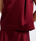 Altuzarra Alden draped satin top