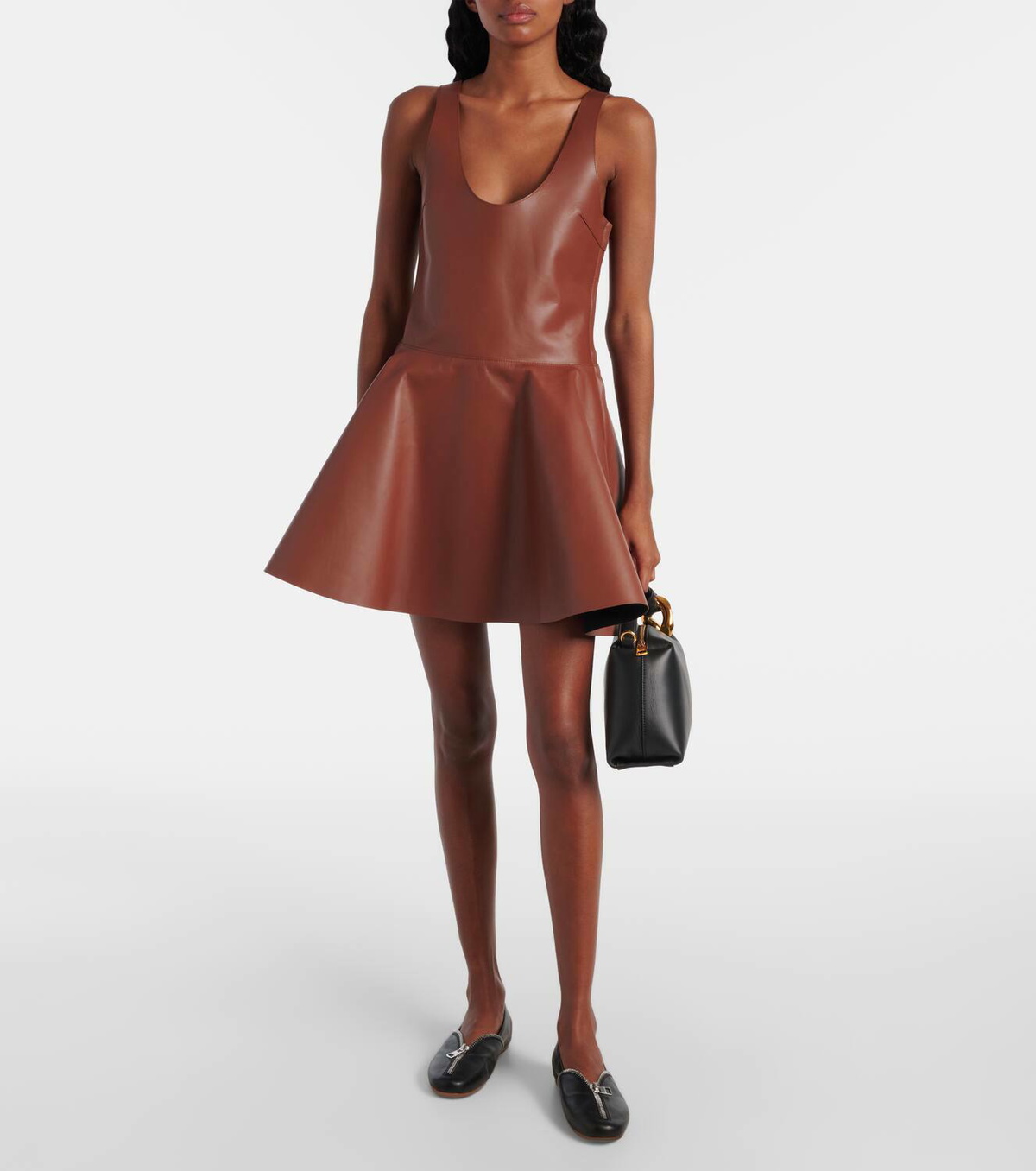 JW Anderson Peplum leather minidress JW Anderson