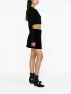 We11done Black Half-Zip Mini Skirt