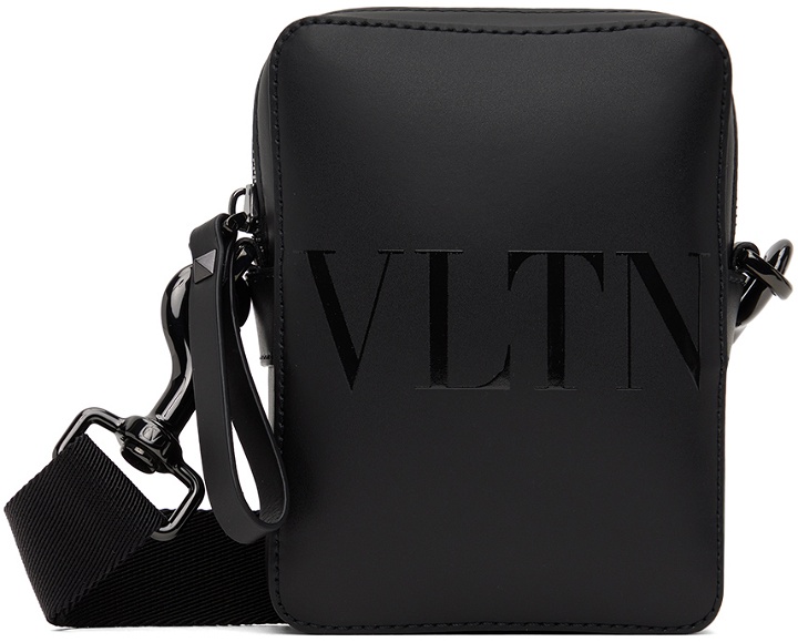 Photo: Valentino Garavani Black Small 'VLTN' Crossbody Bag