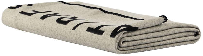 Kvadrat/Raf Simons Off-White Double-Faced Logo Throw