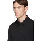 Issey Miyake Men Black Crepe Tuck Jersey Shirt