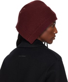 Maison Margiela Burgundy Wool Knit Hood