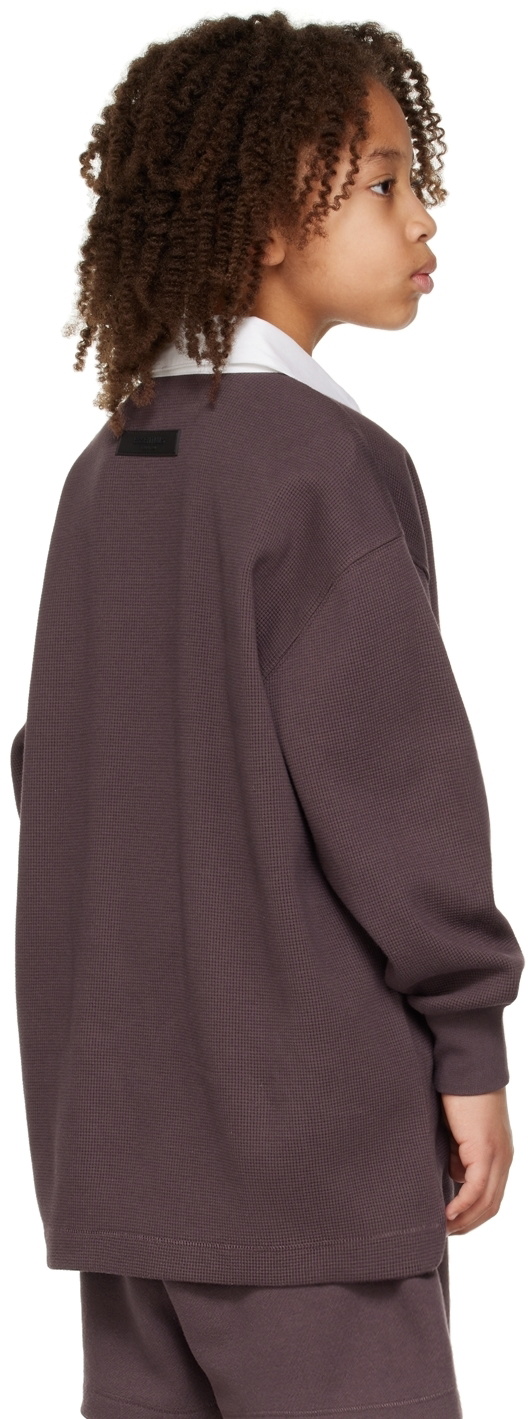 Essentials Kids Purple Button Polo