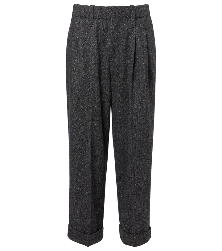 Photo: Brunello Cucinelli Pleated wool-blend tapered pants