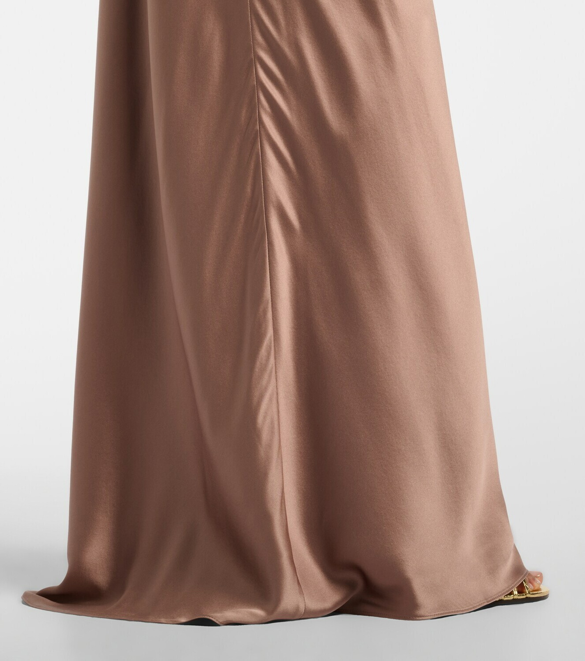 The Sei Bardot off-shoulder silk charmeuse gown