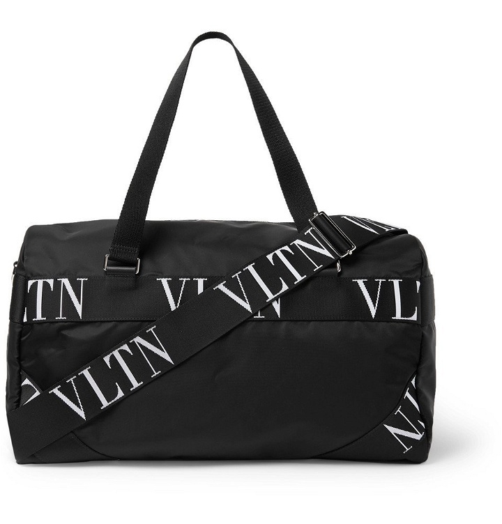 Photo: Valentino - Logo-Webbing and Leather-Trimmed Nylon Holdhall - Black