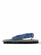 Suicoke - Padded Paisley-Print Nylon Flip Flops - Blue