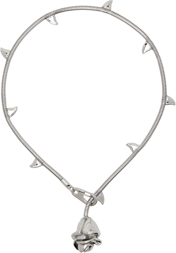 Photo: Marland Backus Silver Rosebud Necklace
