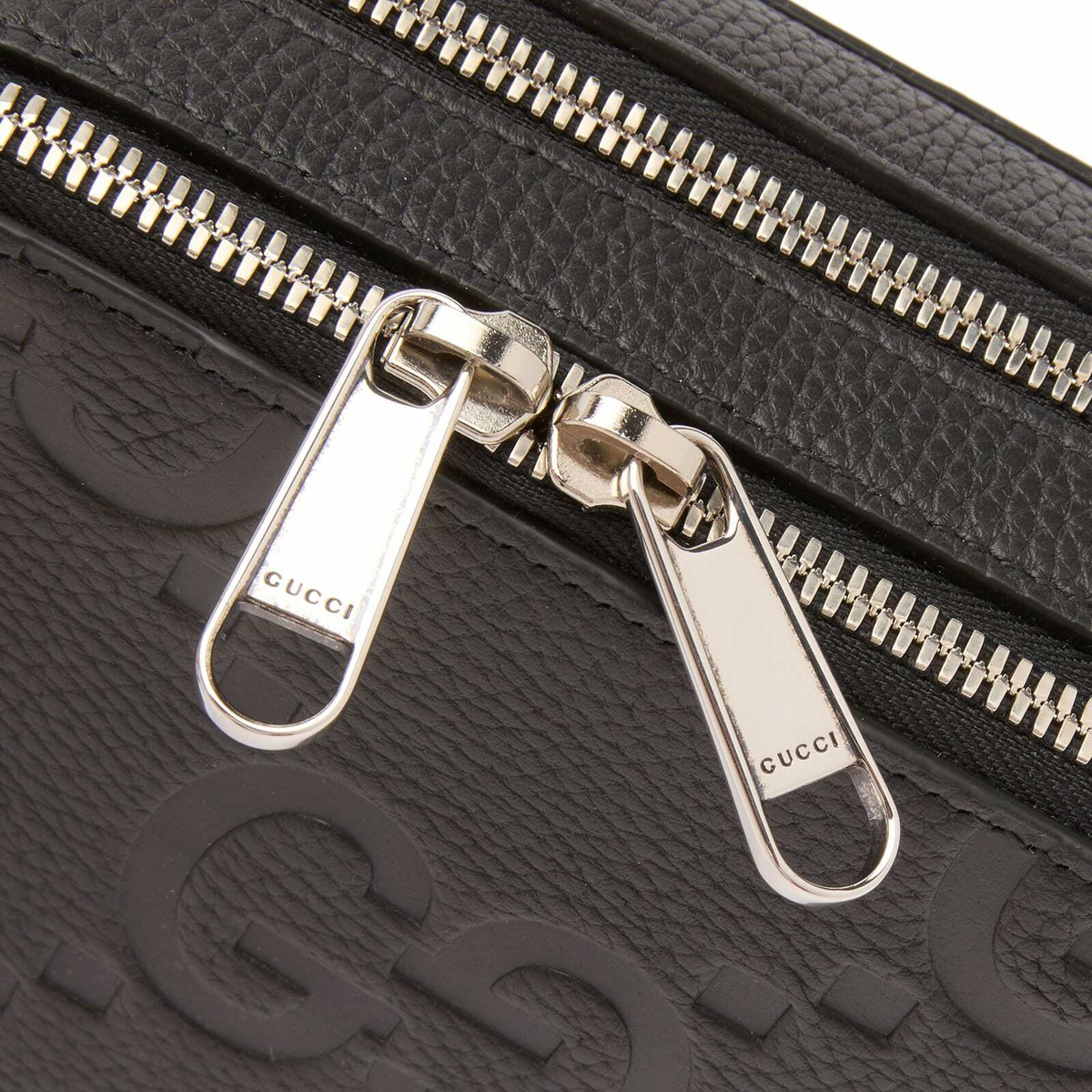 Gucci Men's GG Jumbo Leather Int 802 Mini Bag in Black Gucci