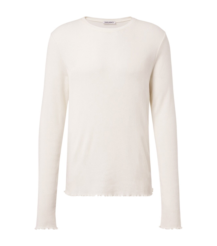 Photo: Our Legacy Elongated ribbed-knit cotton-blend top