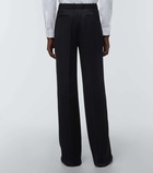 Saint Laurent - High-rise straight silk pants